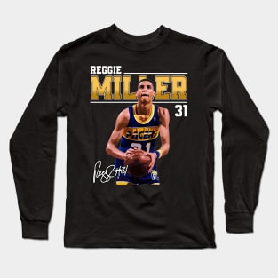 Reggie Miller Choke Sign Basketball Legend Signature Vintage Retro 80s 90s Bootleg Rap Style Long Sleeve T-Shirt